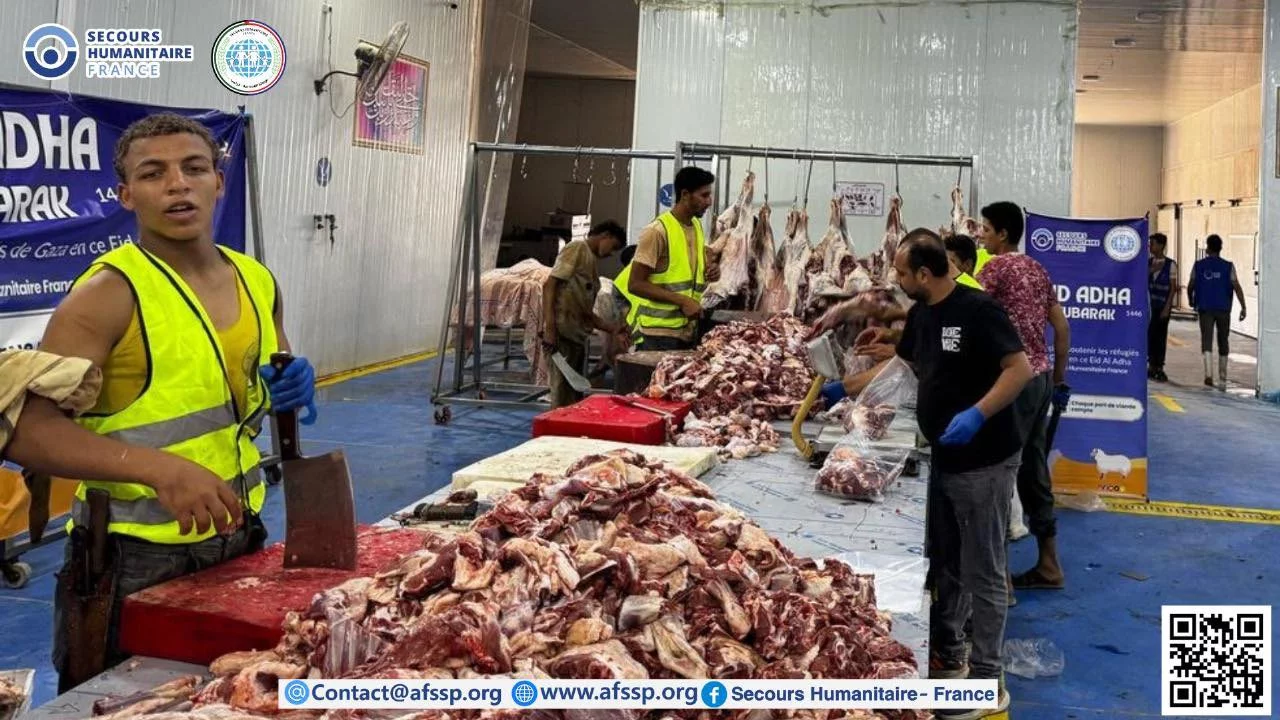 Distribution de Qurbani aux populations démunies de Gaza